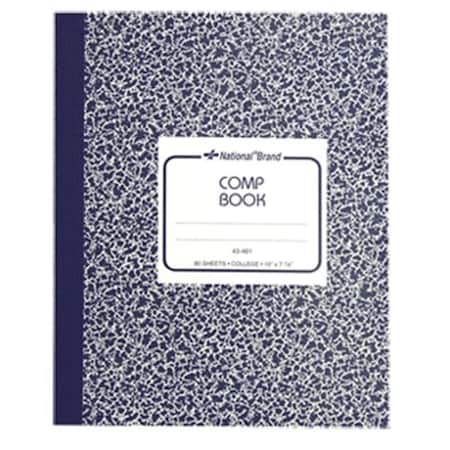 Rediform National Composition Book Black 10x8 80 Sht College Ruled 43461 Pack Of 10 43461